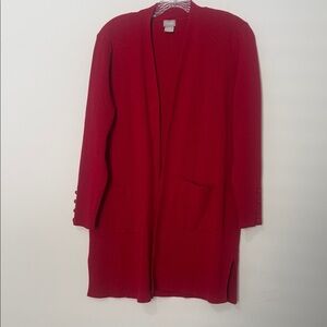 Chicos Red Cardigan, size 2 (US size 12)